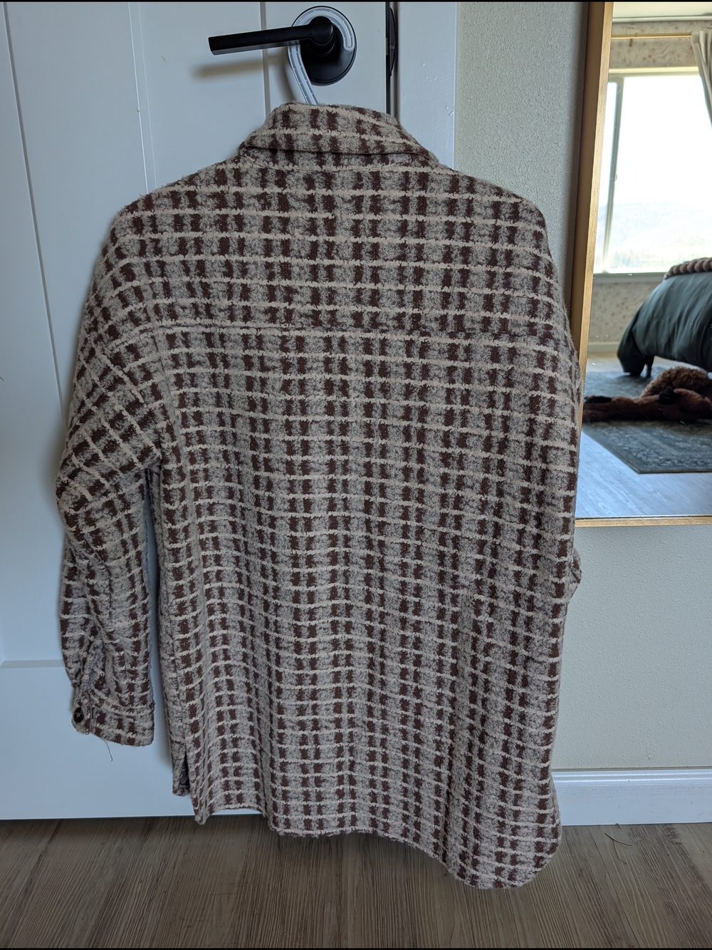 Plaid Button-Up Tweed Shacket - Picture 6 of 6